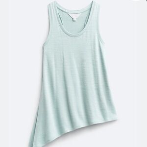 Market & Spruce Asymmetrical Mint Tank Top